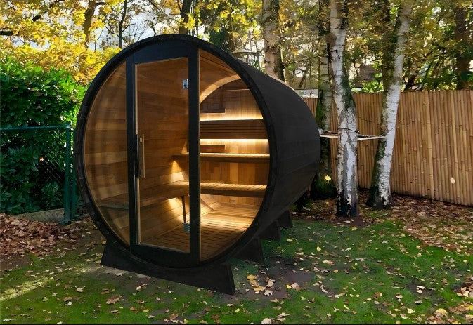 Outdoor Cedar Barrel Sauna